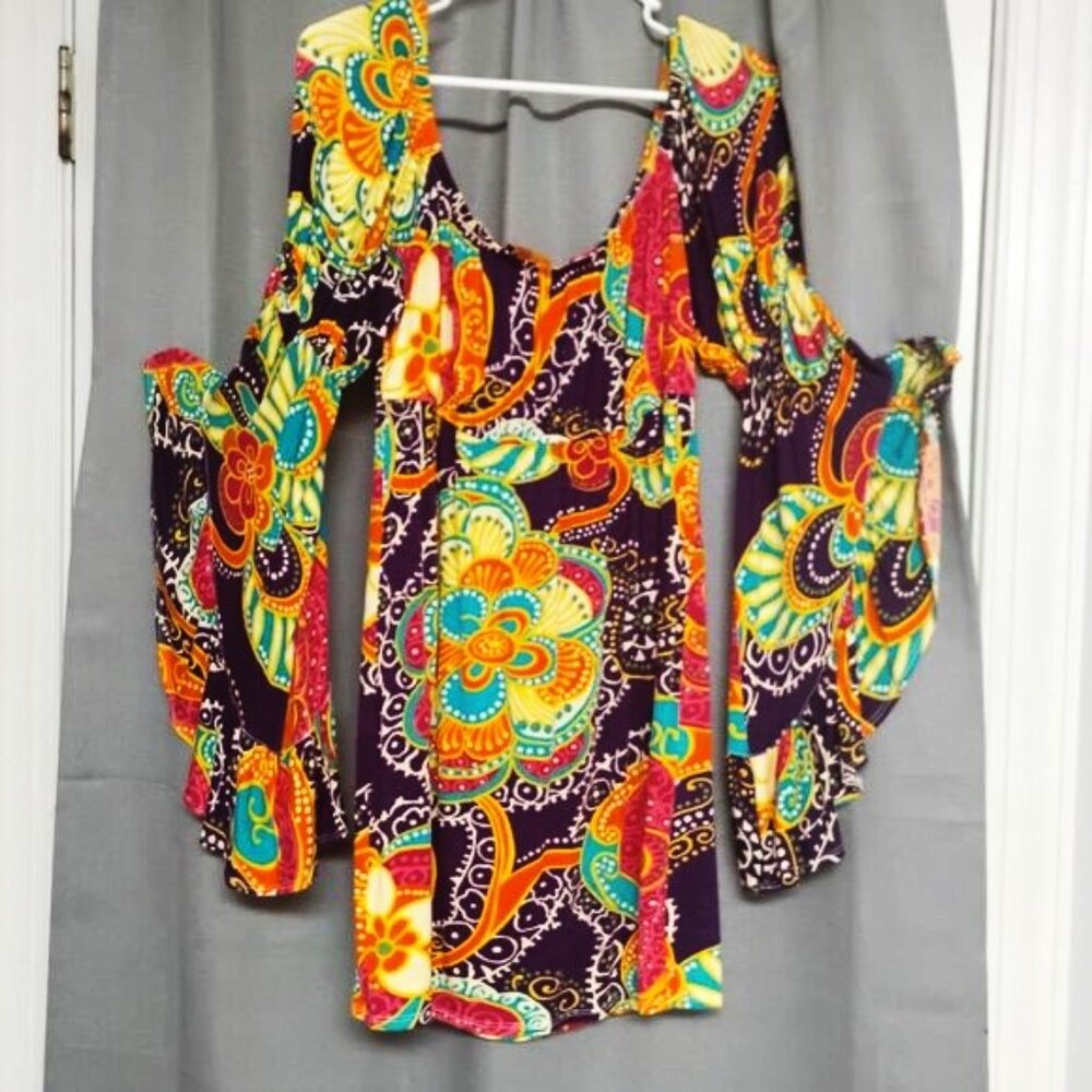 ❤️New VOOM by JOY HAN Layered Butterfly Sleeve Party Dress SZ Large